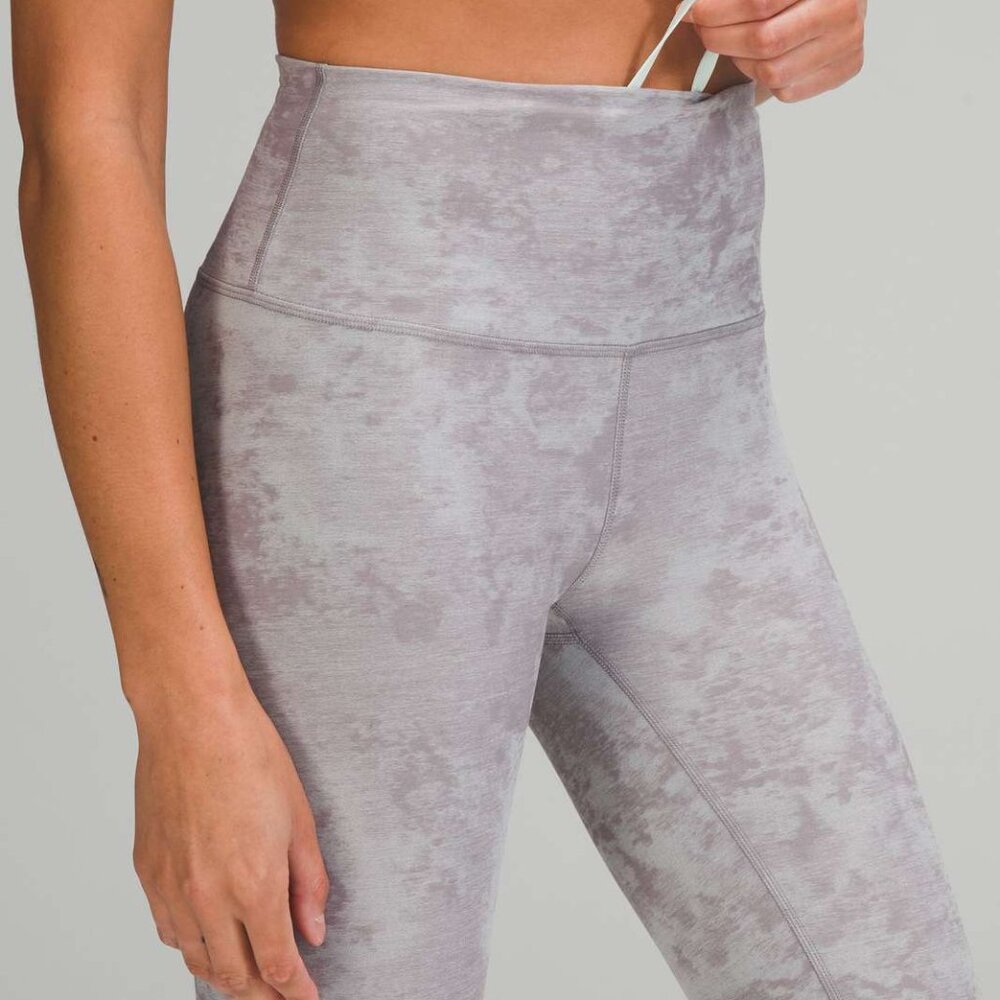 Wunder Train High-Rise Tight 25" Tactile Jacquard Lunar Rock Delicate Mint Sz 6